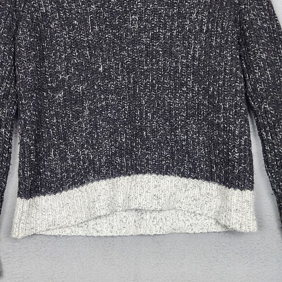 Sarah Spencer Sweater Womens Medium Gray Mock Neck Angora Marled Chunky Knit - Picture 10 of 14